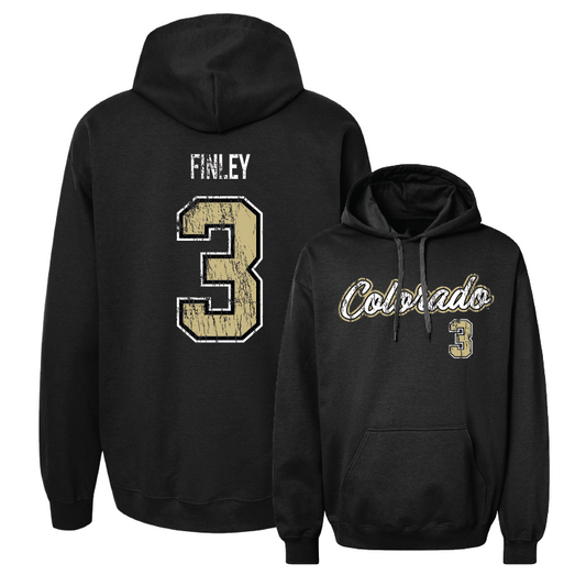 Black Women's Volleyball Script Hoodie Youth Small / Rian Finley | #3