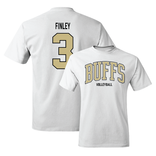 White Women's Volleyball Arch Tee Youth Small / Rian Finley | #3