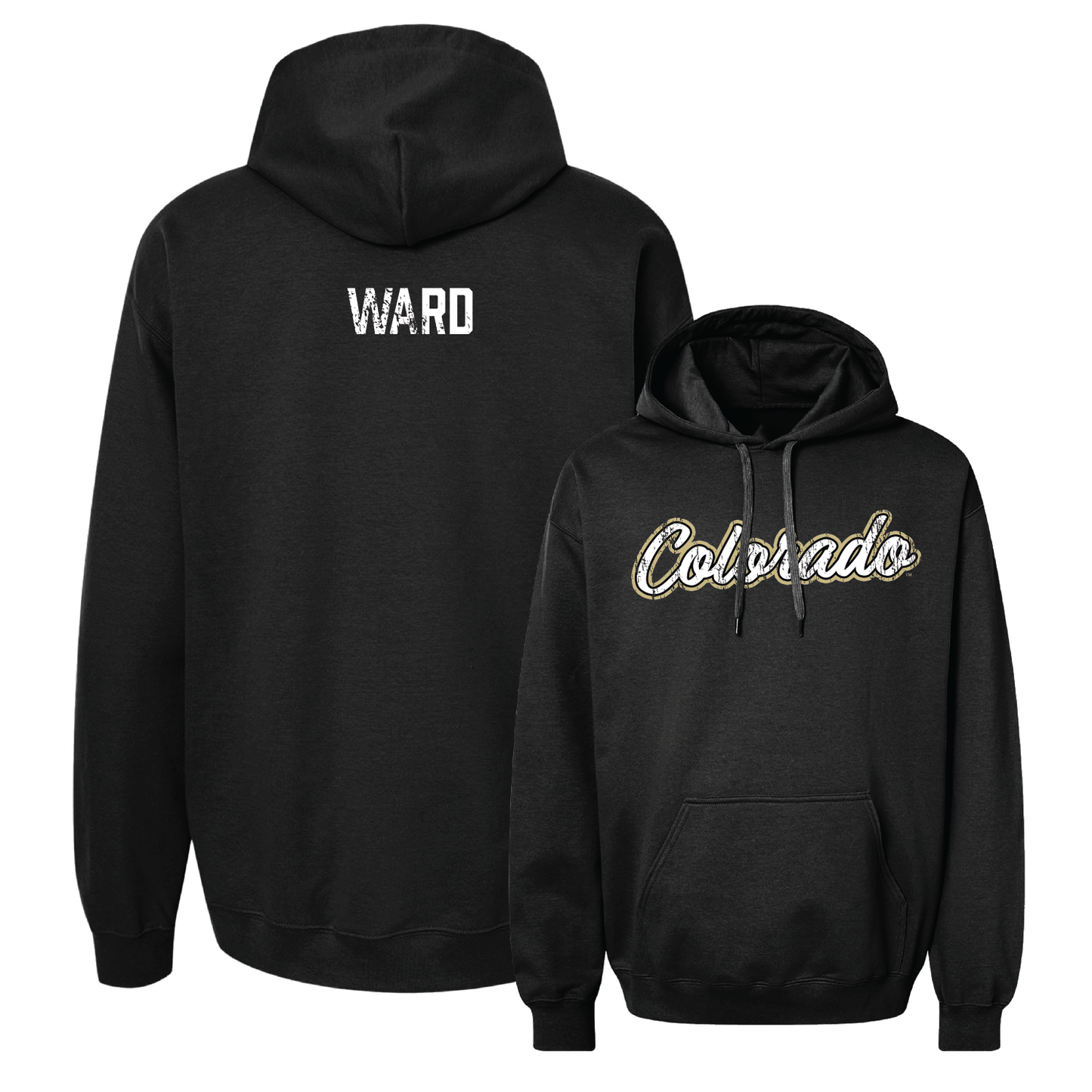 Black Track & Field Script Hoodie - Riley Ward Youth Small