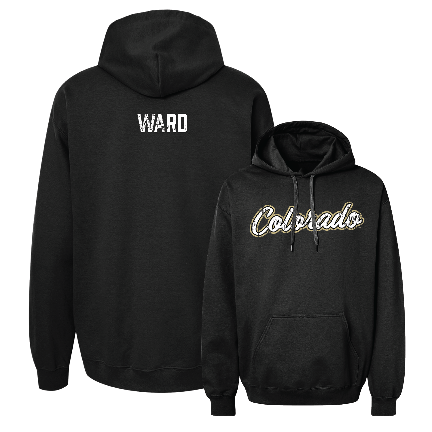 Black Track & Field Script Hoodie - Riley Ward Youth Small