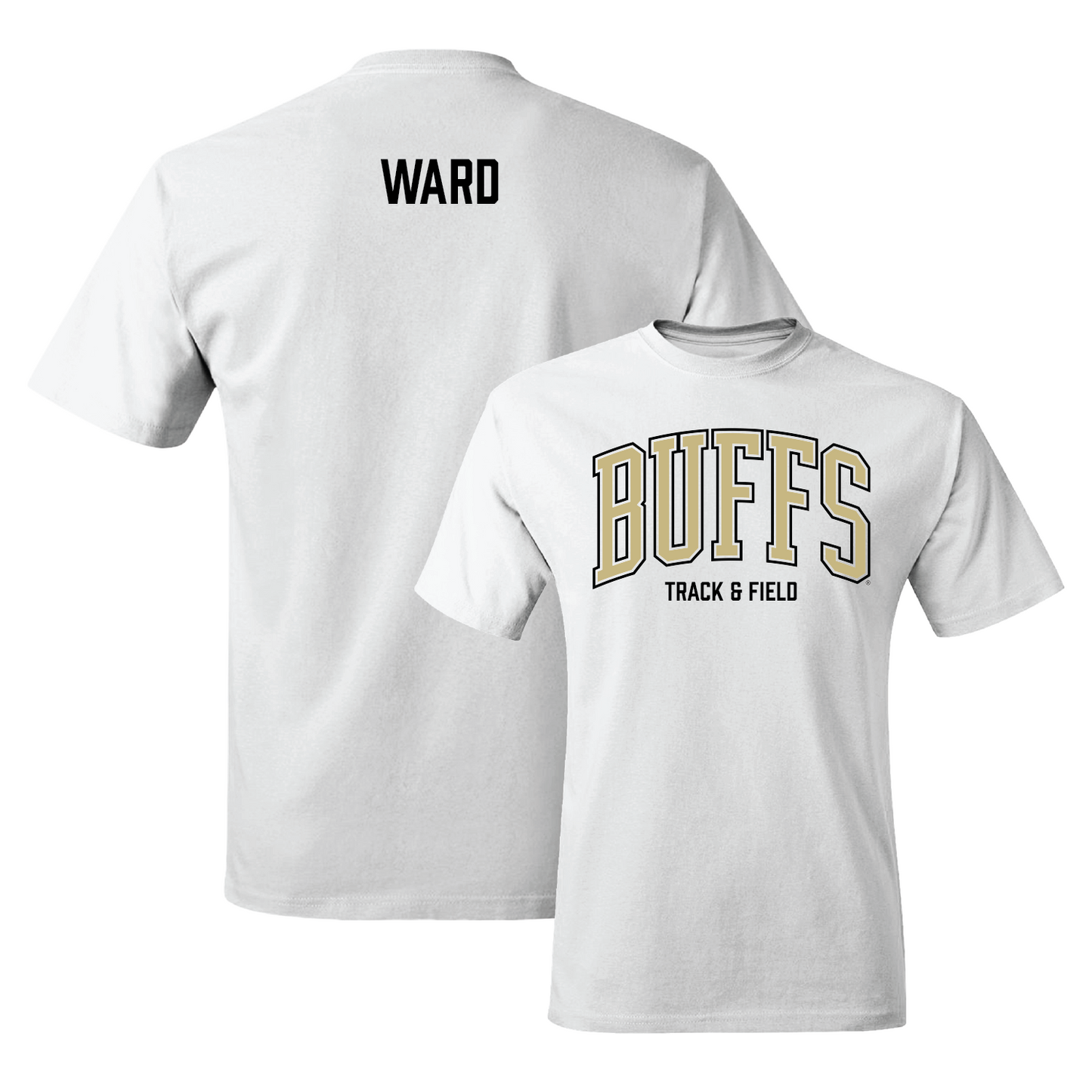 White Track & Field Arch Tee - Riley Ward Youth Small