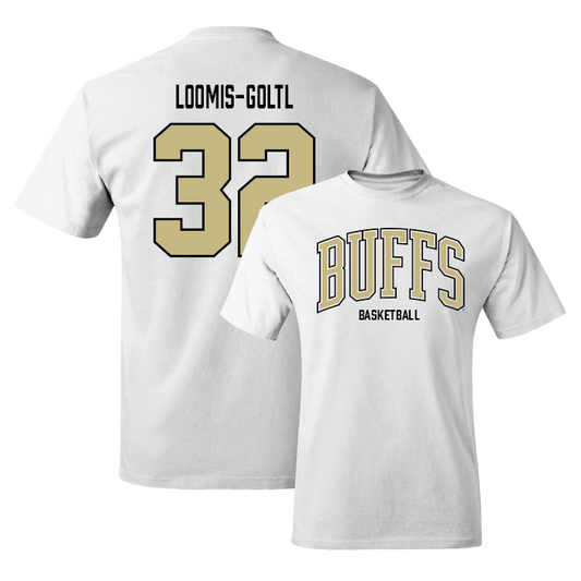 White Women's Basketball Arch Tee Youth Small / Ruthie Loomis-Goltl | #32