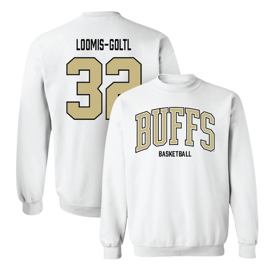 White Women's Basketball Arch Crew Youth Small / Ruthie Loomis-Goltl | #32