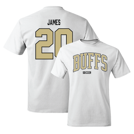 White Women's Soccer Arch Tee Youth Small / Shyra James | #20