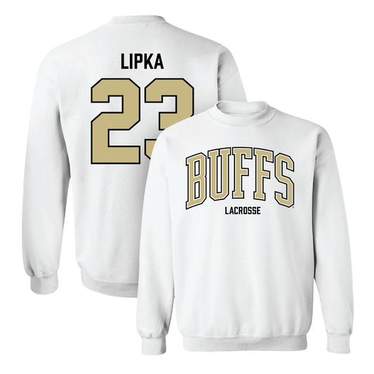 White Women's Lacrosse Arch Crew - Samantha Lipka Youth Small