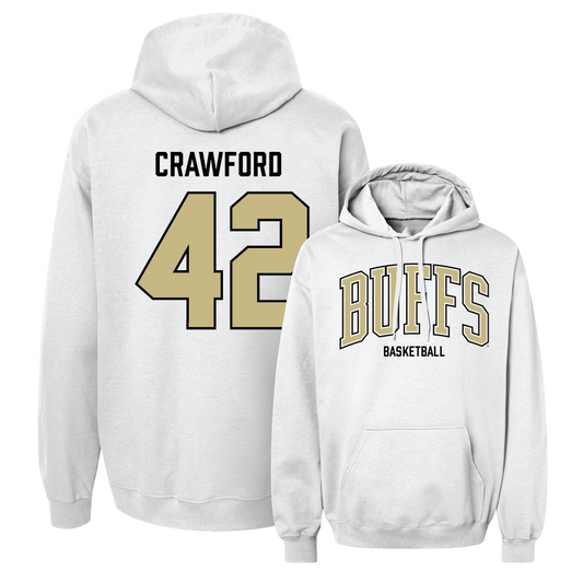 Men's Basketball White Arch Hoodie  - Andrew Crawford