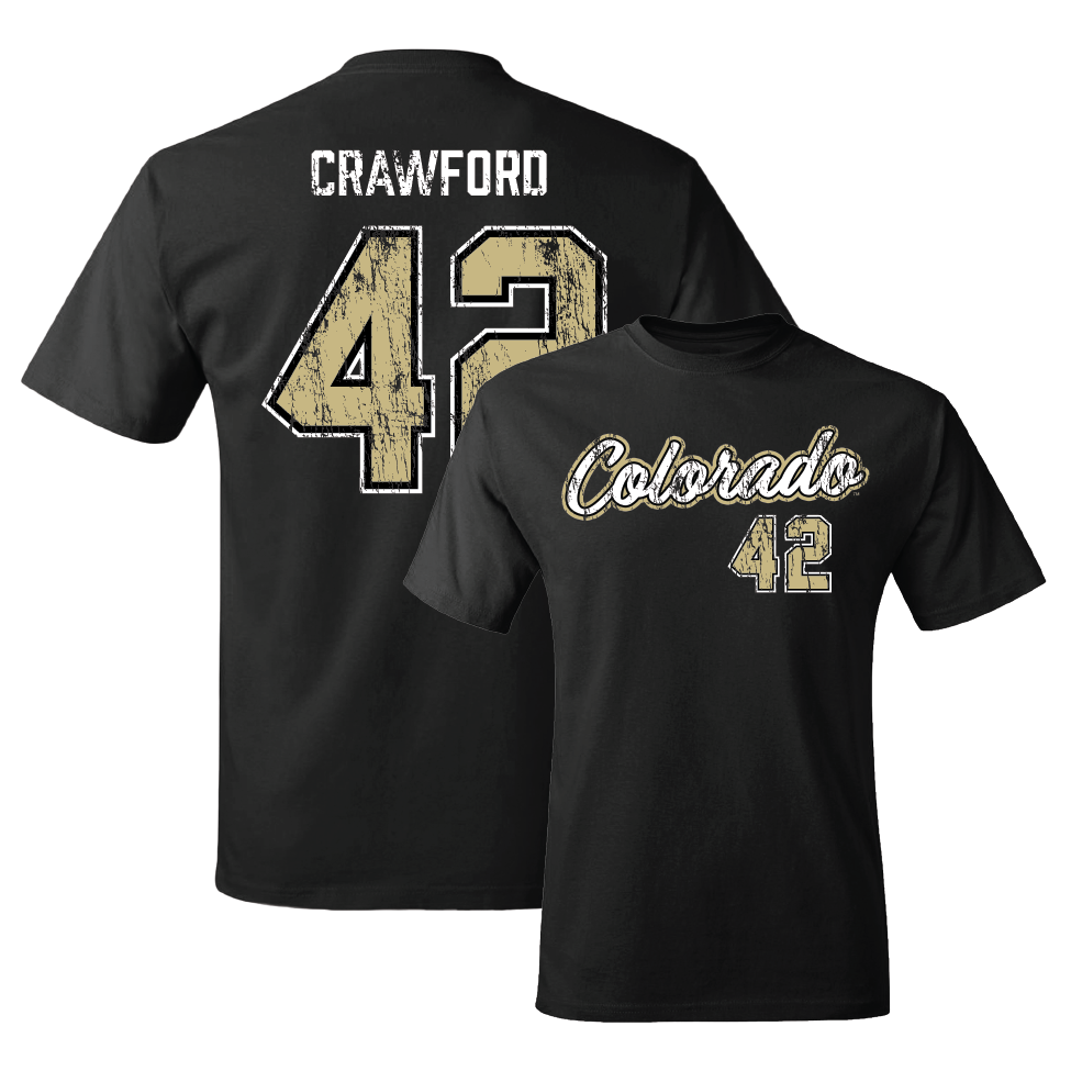 Men's Basketball Black Script Tee  - Andrew Crawford