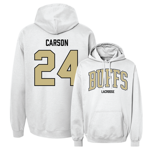 Women's Lacrosse White Arch Hoodie - Mary Carson