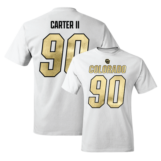 Football White Shirsey Comfort Colors Tee  - Taurean Carter II