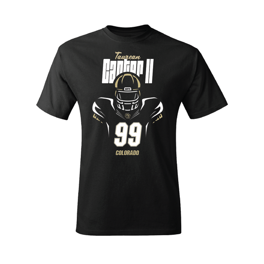 Football Black Silhouette Tee  - Taurean Carter II