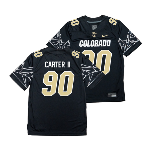 Nike Colorado Buffs Black NIL Game Replica Football Jersey - Taurean Carter II