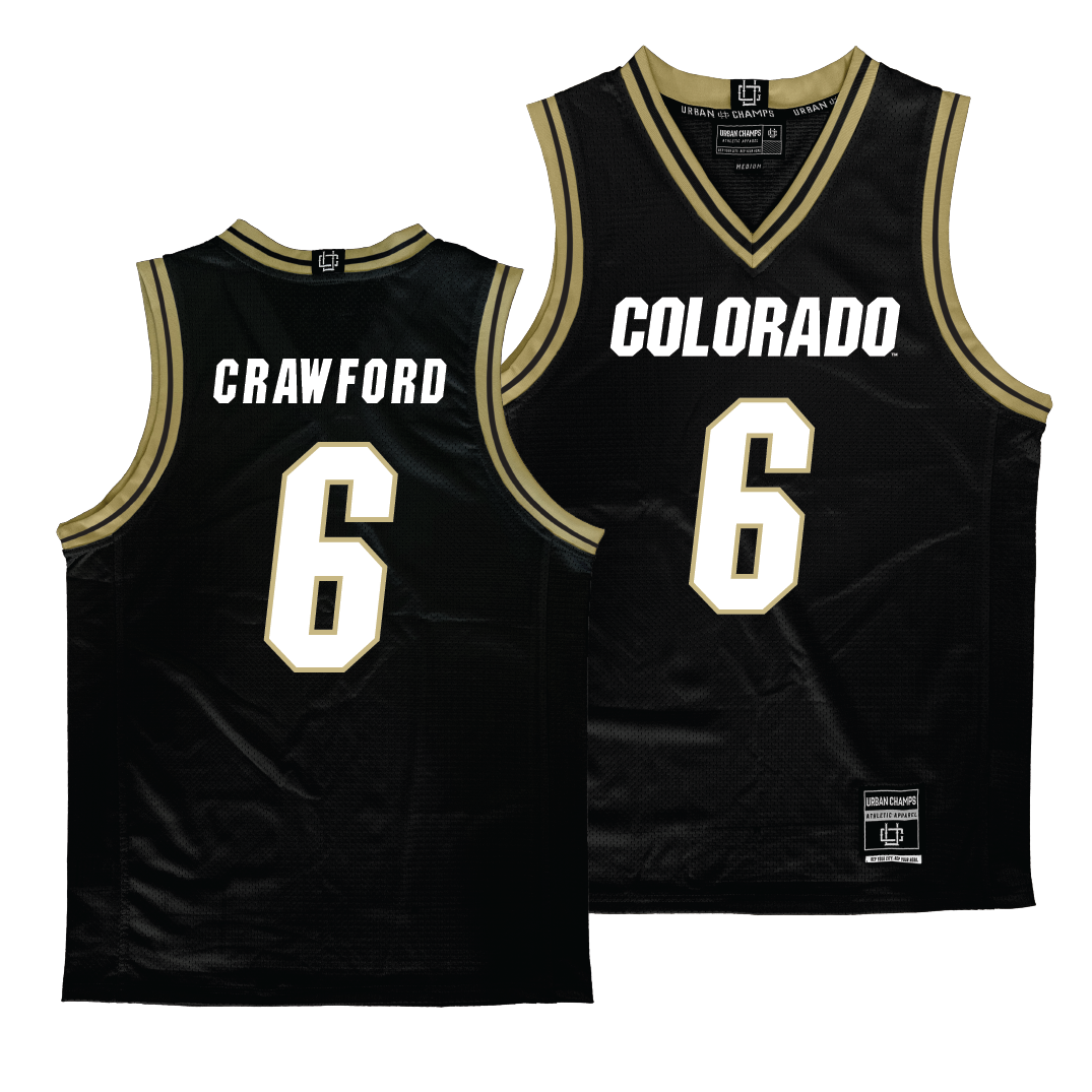 Colorado Men's Black Basketball Jersey  - Andrew Crawford