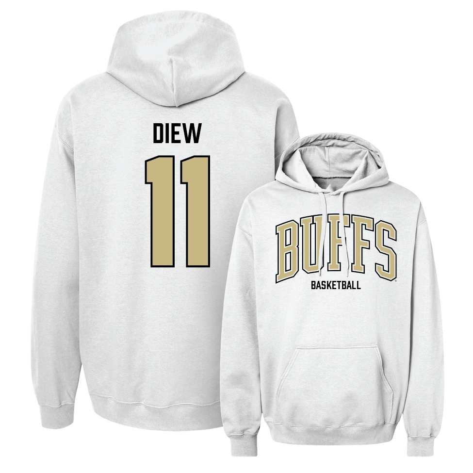 Women's Basketball White Arch Hoodie  - Nyamer Diew