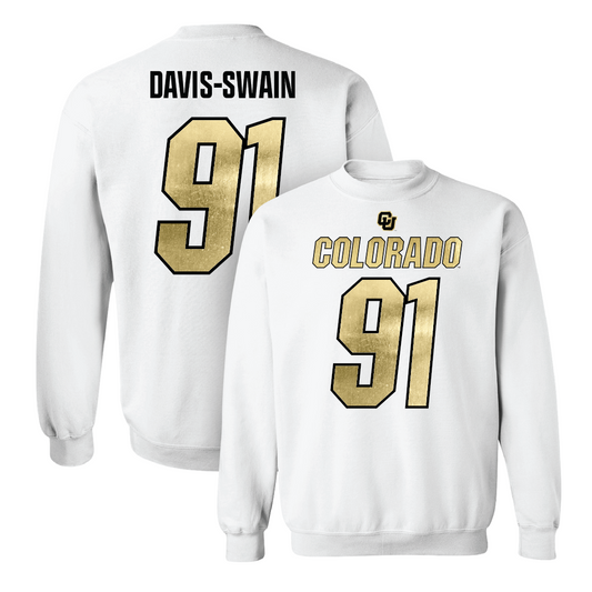 Football White Shirsey Crew  - Brandon Davis-Swain