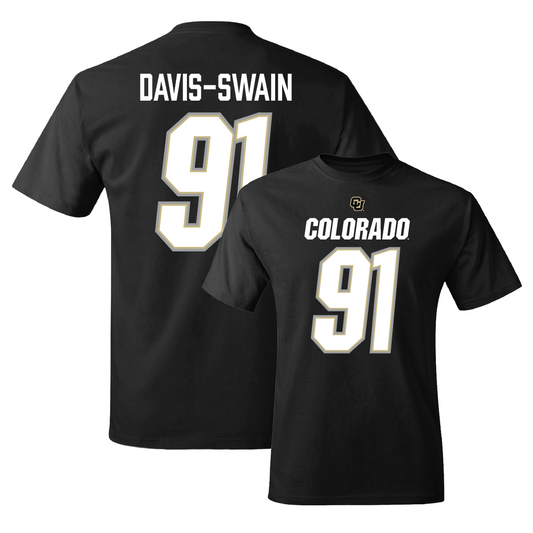 Football Black Shirsey Tee  - Brandon Davis-Swain