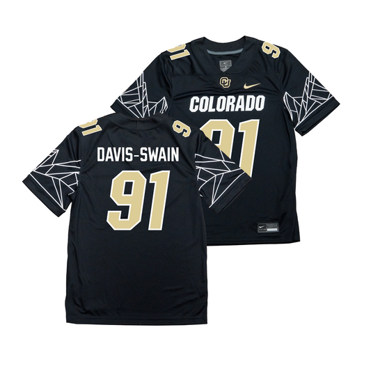 Nike Colorado Buffs Black NIL Game Replica Football Jersey - Brandon Davis-Swain