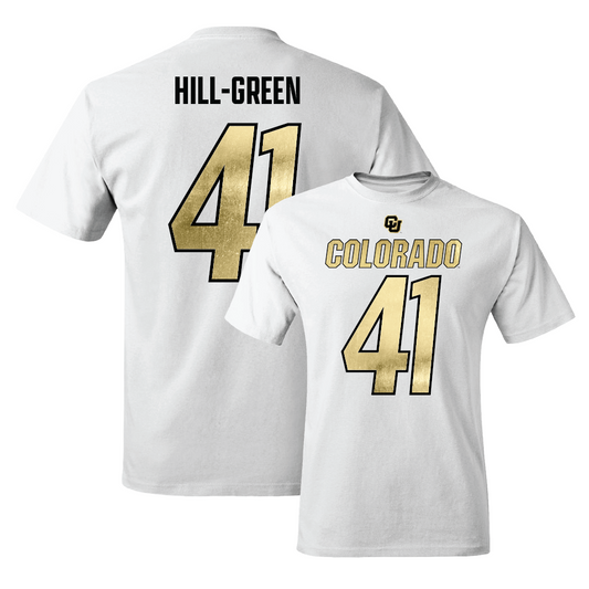 Football White Shirsey Comfort Colors Tee  - Nikhai Hill-Green