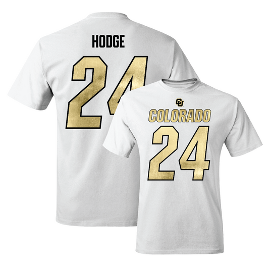 Football White Shirsey Comfort Colors Tee  - Preston Hodge