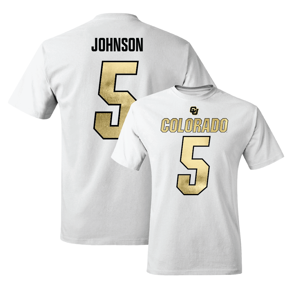 Football White Shirsey Comfort Colors Tee  - RJ Johnson