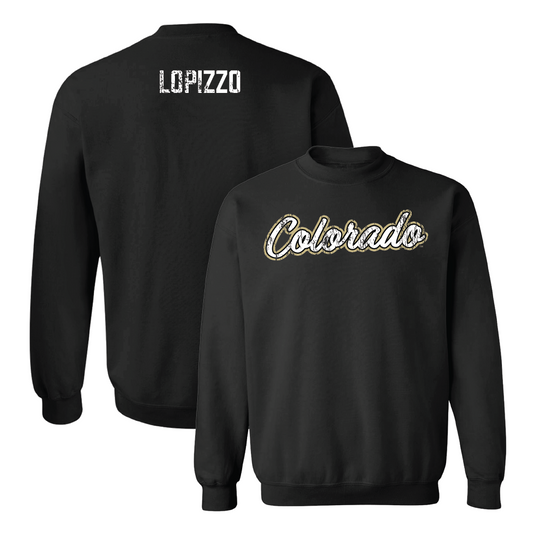 Women's Cross Country Black Script Crew  - Gioana Lopizzo