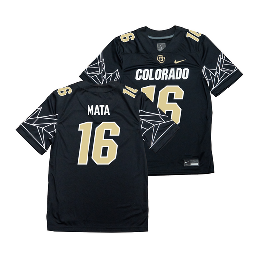 Nike Colorado Buffs Black NIL Game Replica Football Jersey - Alejandro Mata | #16