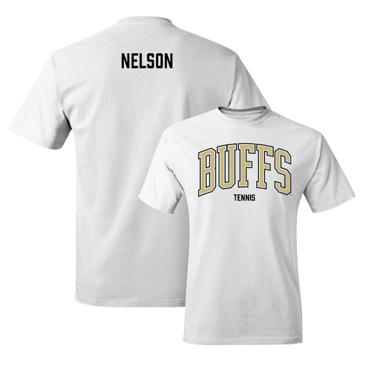 Women's Tennis White Arch Tee - Anya Nelson