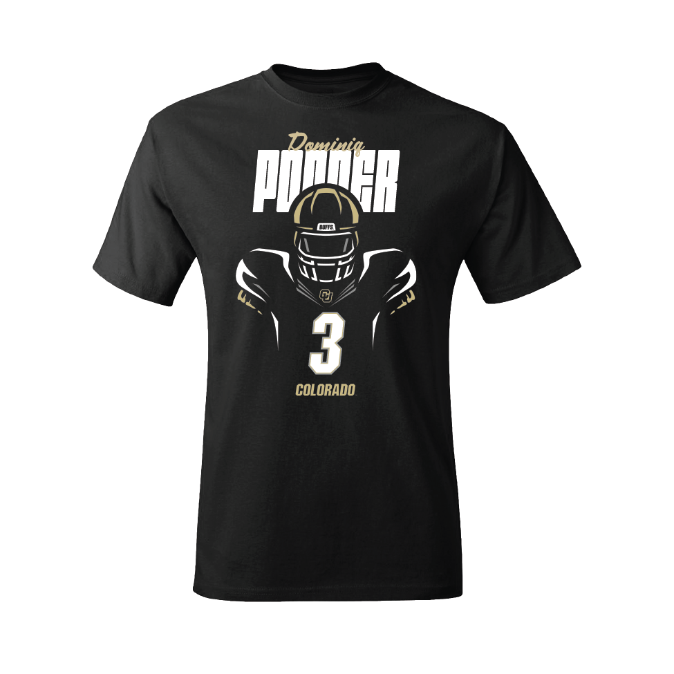 Football Black Silhouette Tee  - Dominiq Ponder