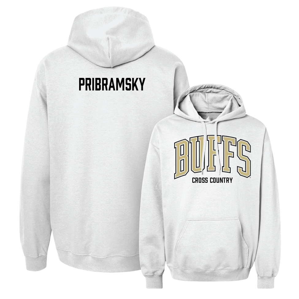 Women's Cross Country White Arch Hoodie  - Elliot Pribramsky