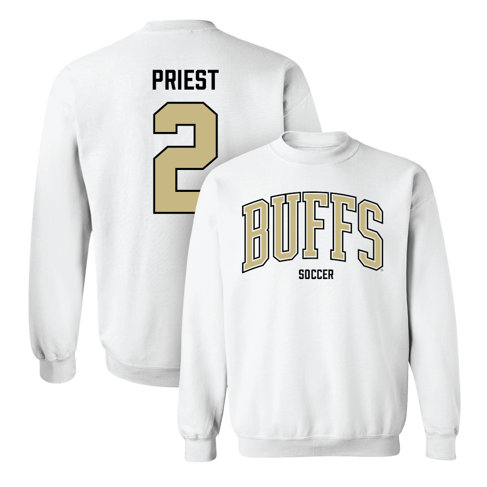 Women's Soccer White Arch Crew - Ava Priest