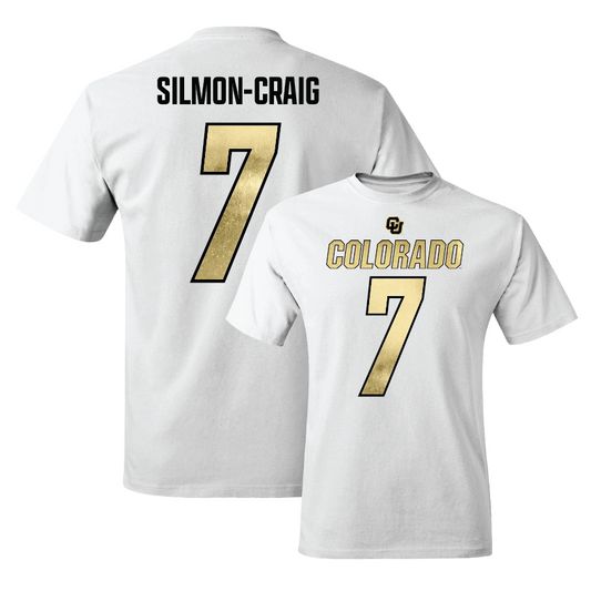 Football White Shirsey Comfort Colors Tee  - Cam’Ron Silmon-Craig