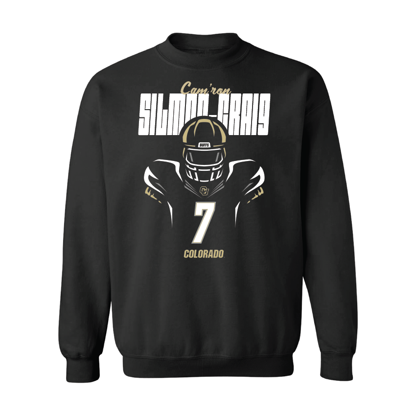 Football Black Silhouette Crew  - Cam’Ron Silmon-Craig