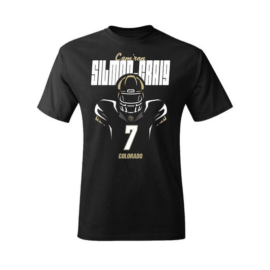 Football Black Silhouette Tee  - Cam’Ron Silmon-Craig