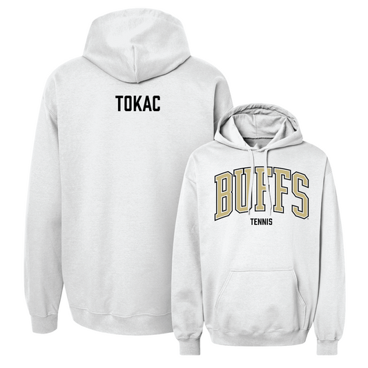 Women's Tennis White Arch Hoodie - Betina Tokac