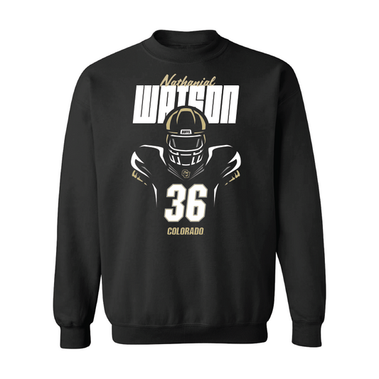 Football Black Silhouette Crew - Nathanial Watson