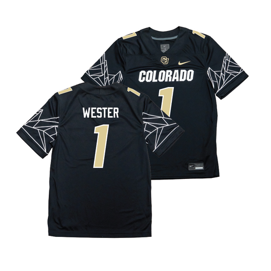 Nike Colorado Buffs Black NIL Game Replica Football Jersey   - Lajohntay Wester