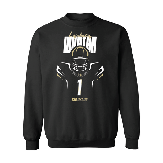 Football Black Silhouette Crew  - Lajohntay Wester