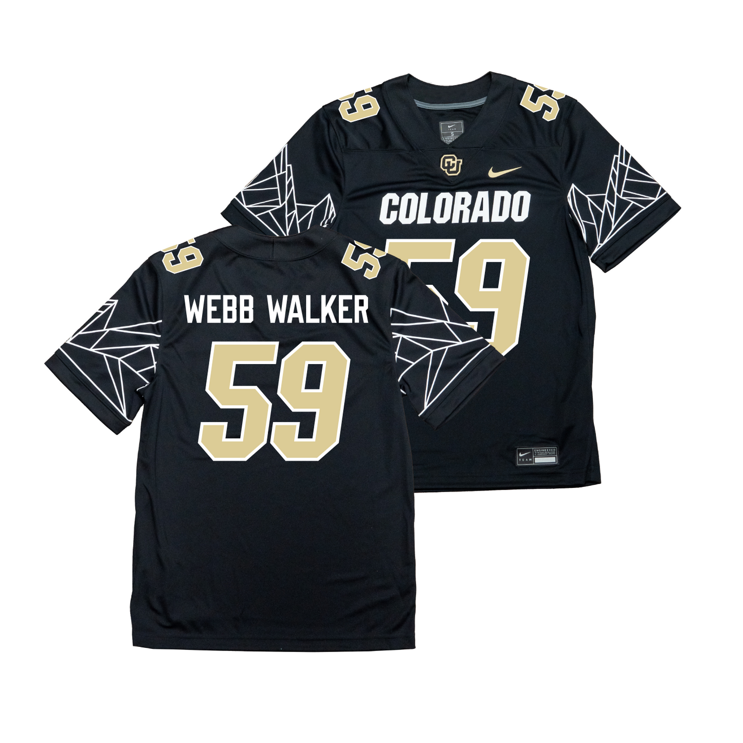 Nike Colorado Buffs Black NIL Game Replica Football Jersey - Nikhil Webb Walker