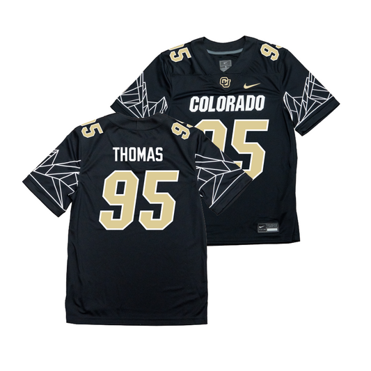 Nike Colorado Buffs Black NIL Game Replica Football Jersey   - Tawfiq Thomas