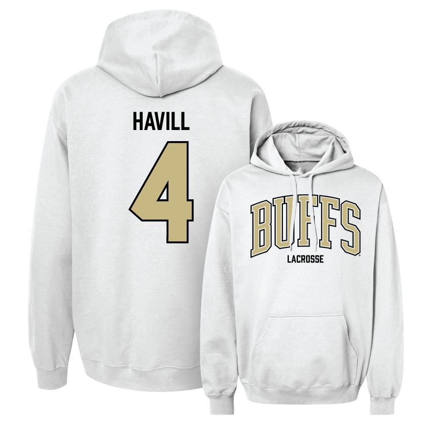 Women's Lacrosse White Arch Hoodie  - Kendall Havill