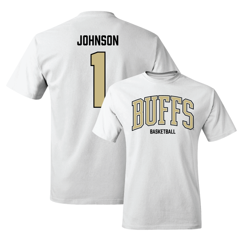 Women's Basketball White Arch Tee  - Ayianna Johnson