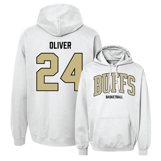 Women's Basketball White Arch Hoodie  - Grace Oliver