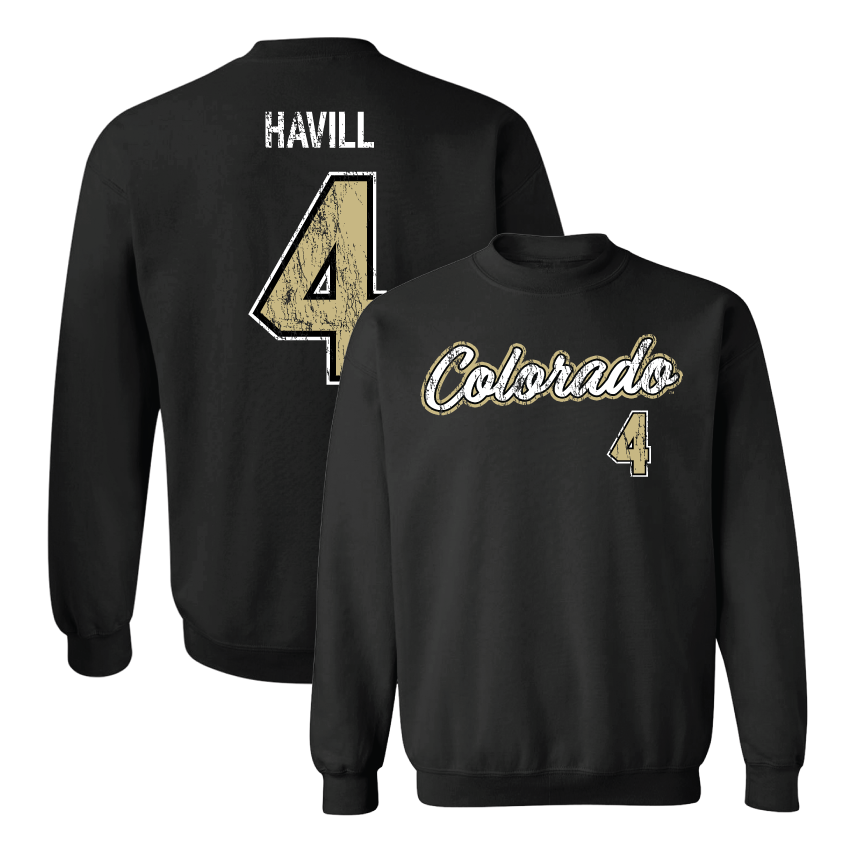 Women's Lacrosse Black Script Crew  - Kendall Havill