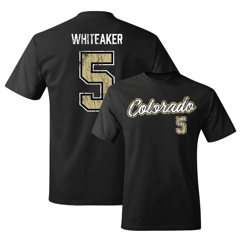 Women's Soccer Black Script Tee  - Jordan Whiteaker