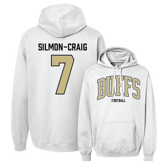 Football White Arch Hoodie  - Cam’Ron Silmon-Craig